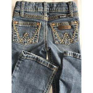 Little Girls Wrangler Jeans Sz 4 Slim Bootcut Retro Cowgirl 09MWGHS